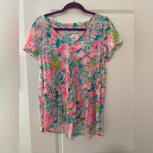 Lilly Pulitzer V Neck, Size Large